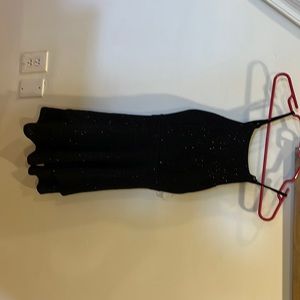 Black sparkle and lace party dress